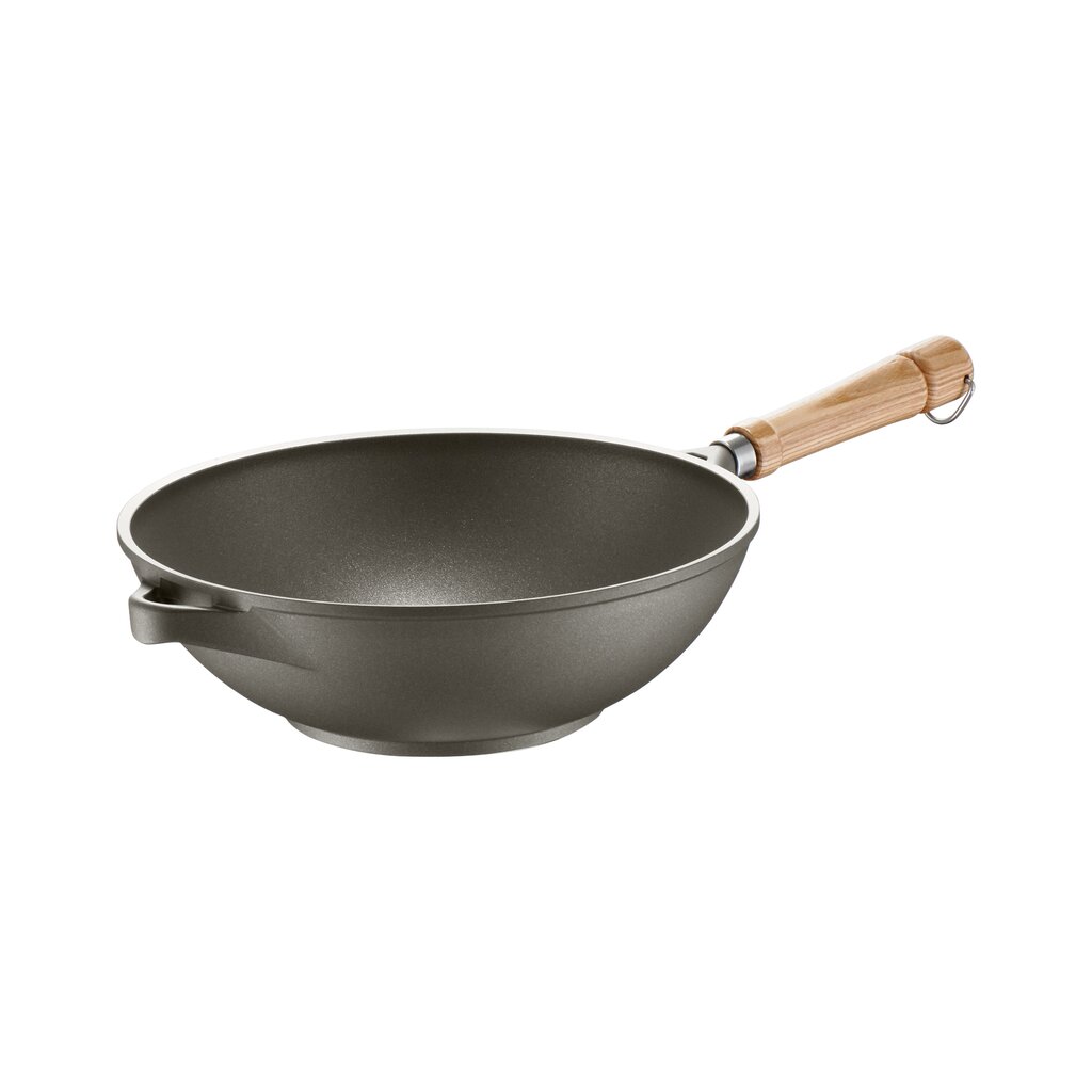 BRA Market Casseruola Alta In Alluminio Pressofuso 20 Cm | Antiaderente Teflon Senza PFOA | Adatta A Induzione | Manici In Legno FSC | Capacità 3L - 3